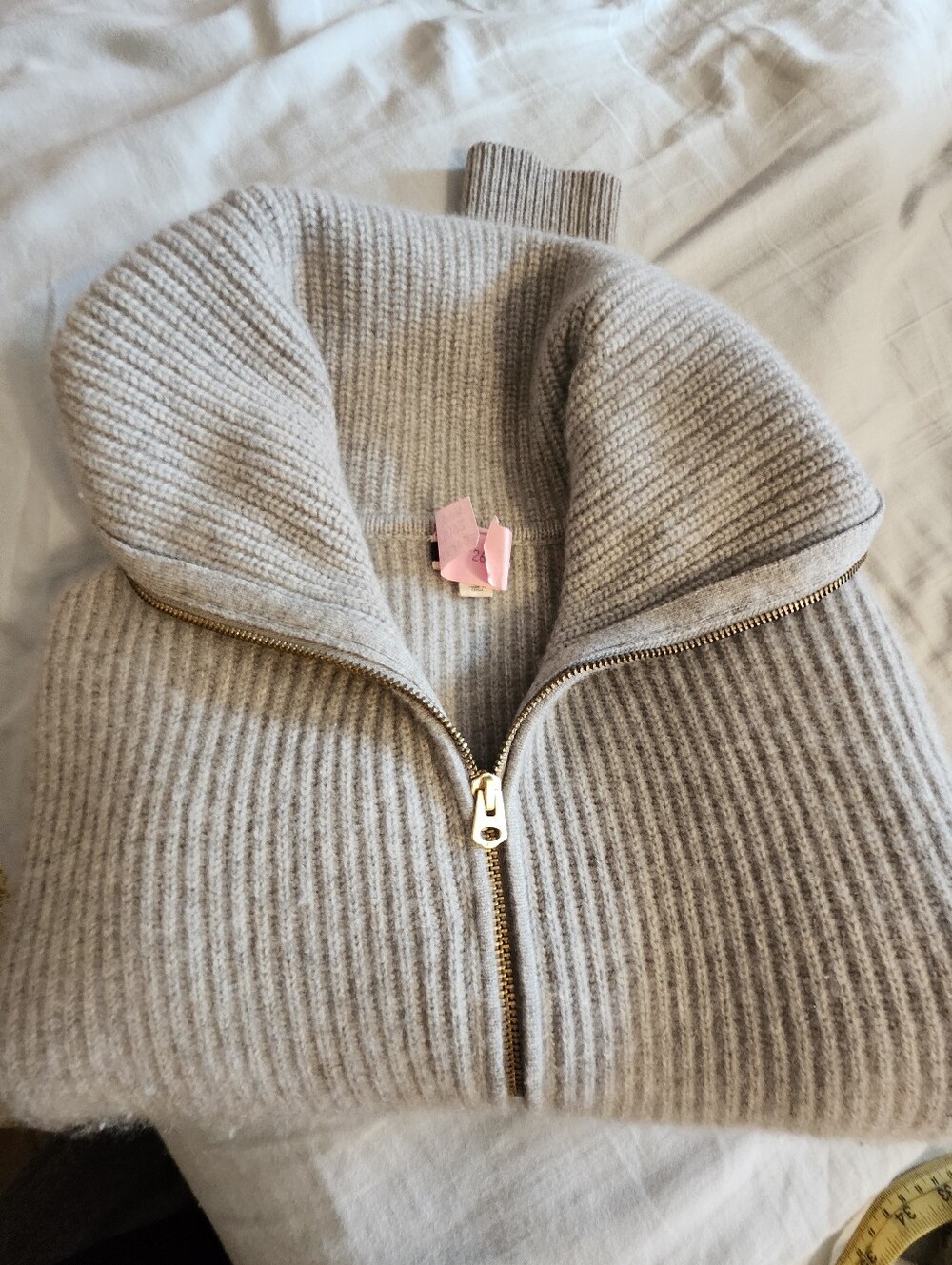 J Crew Gray 100% Cashmere Sweater